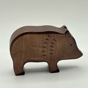 Holztiger wooden wild boar toy
